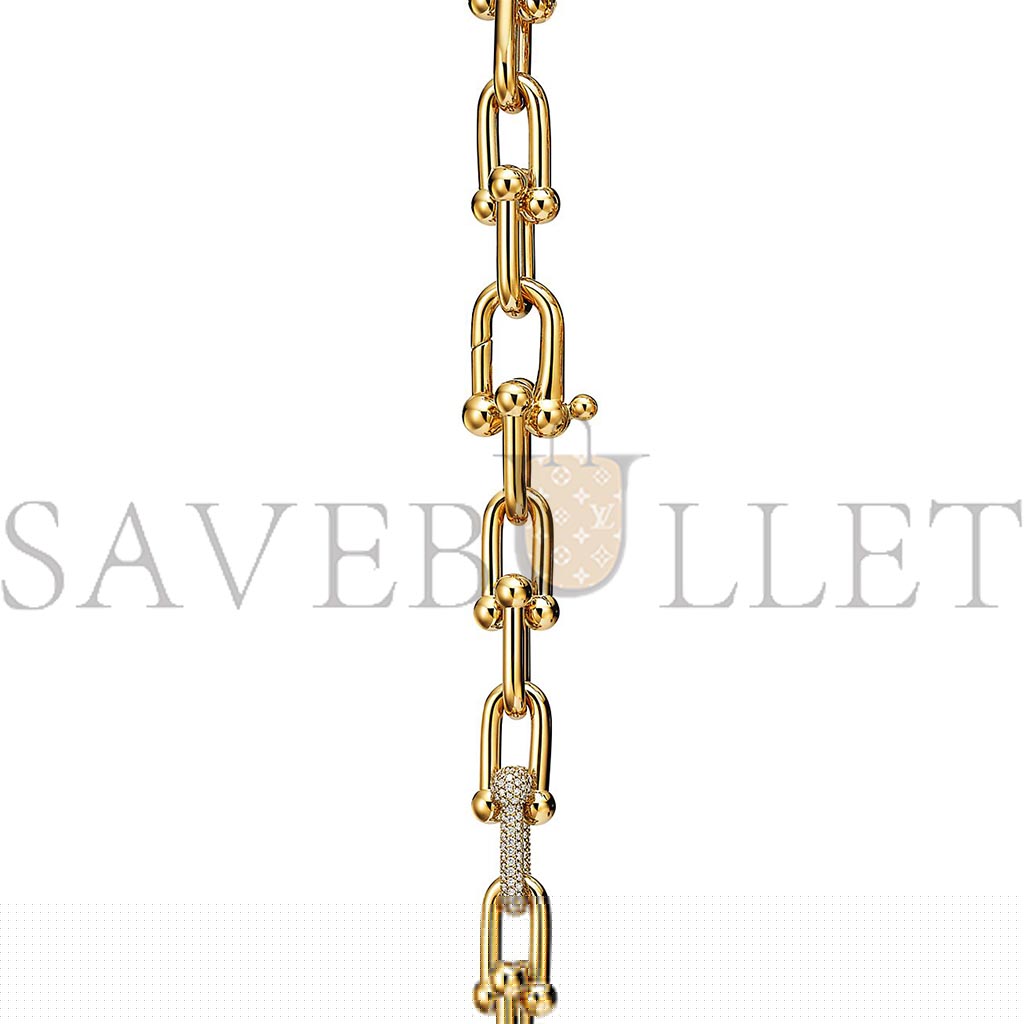 T*f*ny large link bracelet in yellow gold with diamonds